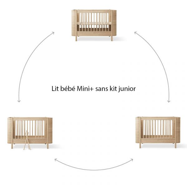 Lit bébé Wood Mini+ - Chêne