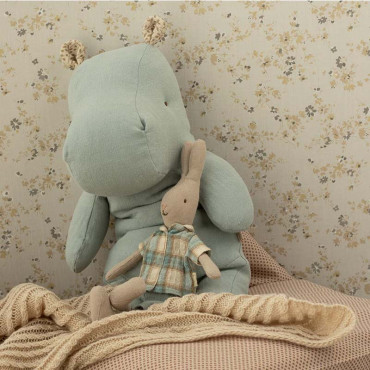 Peluche Safari Friends Hippo - Blue grey