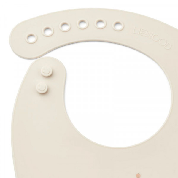Bavoir en silicone x 2 Tilda - Peach sea shell mix