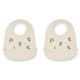 Bavoir en silicone x 2 Tilda - Peach sea shell mix