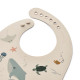 Bavoir en silicone x 2 Tilda - Sea creature sandy