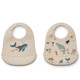 Bavoir en silicone x 2 Tilda - Sea creature sandy