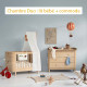 Lit bébé Wood Mini+ avec flèche de lit et voile de lit - Chêne