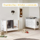 Chambre bébé Duo Wood Mini+ - Blanc et Chêne