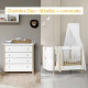 Chambre bébé Duo Wood Mini+ - Blanc et Chêne