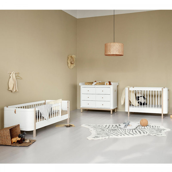 Chambre bébé Duo Wood Mini+ - Blanc et Chêne