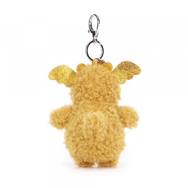 Porte-clés peluche dragon - Jaune
