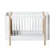 Lit bébé Mini+ blanc et chêne