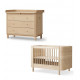 Lit bébé Wood Mini+ avec flèche de lit et voile de lit - Chêne