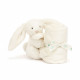 Doudou soother lapin - Bashful crème