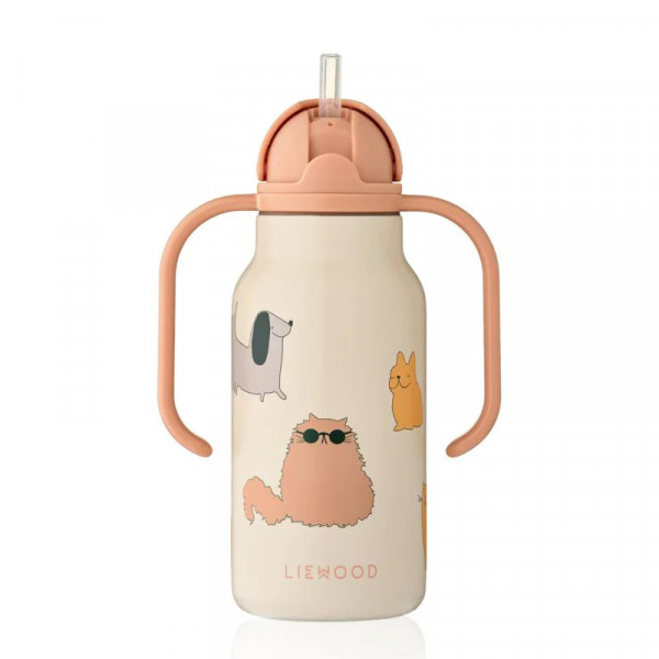 Gourde isotherme 250 ml Kimmie - Cats and dogs sandy