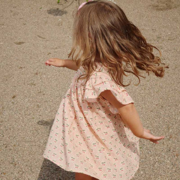 Robe Coco - Cherry pink motif