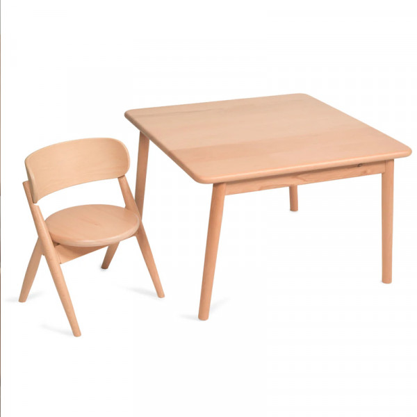 Petite table carrée - Hêtre