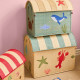 Coffre à jouets en raphia Petit modèle - Océan
