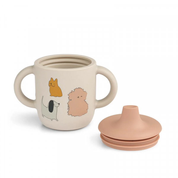 Tasse d'apprentissage Neil - Cats and dogs sandy