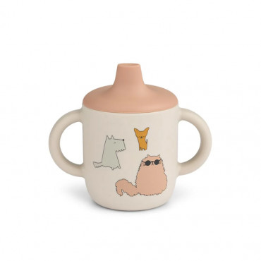 Tasse d'apprentissage Neil - Cats and dogs sandy