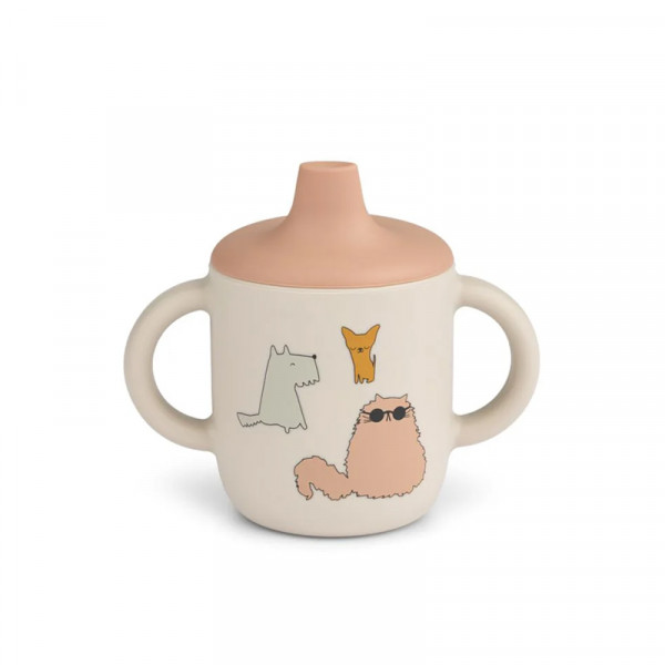 Tasse d'apprentissage Neil - Cats and dogs sandy