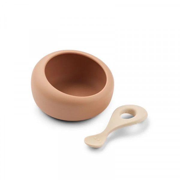 Set cuillère et bol en silicone Sparia - Tuscany rose apple blossom
