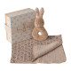 Coffret hochet lapin - Cream peach