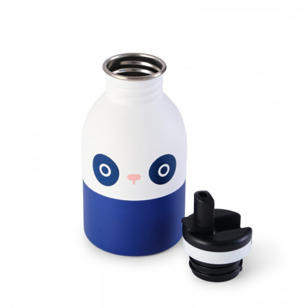 Gourde isotherme 250 ml Ricebamboo - Blanc et marine