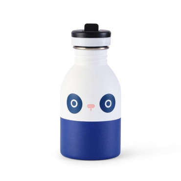 Gourde isotherme 250 ml Ricebamboo - Blanc et marine