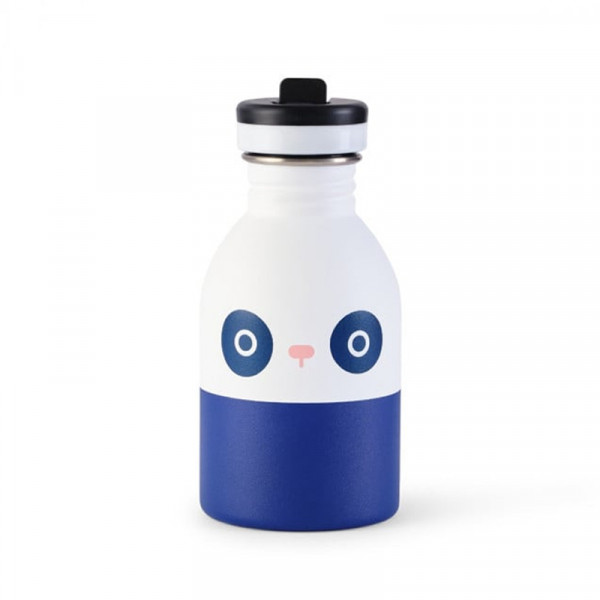Gourde isotherme 250 ml Ricebamboo - Blanc et marine