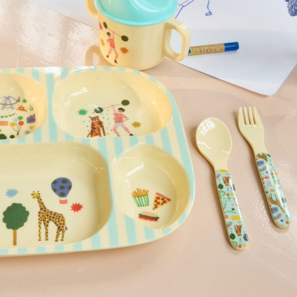 Set de couverts : cuillère et fourchette - Fun fair mint