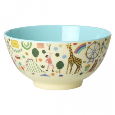 Grand bol en mélamine - Fun fair mint