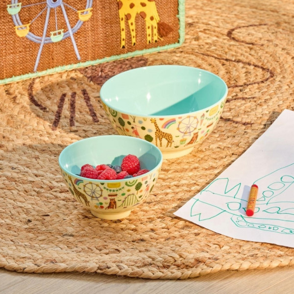Grand bol en mélamine - Fun fair mint