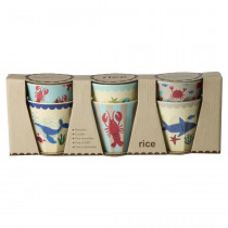 Lot de 6 verres en mélamine - Blue ocean