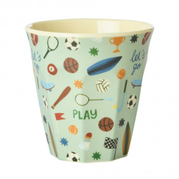 Verre moyen en mélamine - Sports
