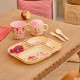 Assiette compartimentée mélamine - Fun fair pink