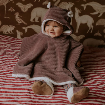 Poncho velours - Parme