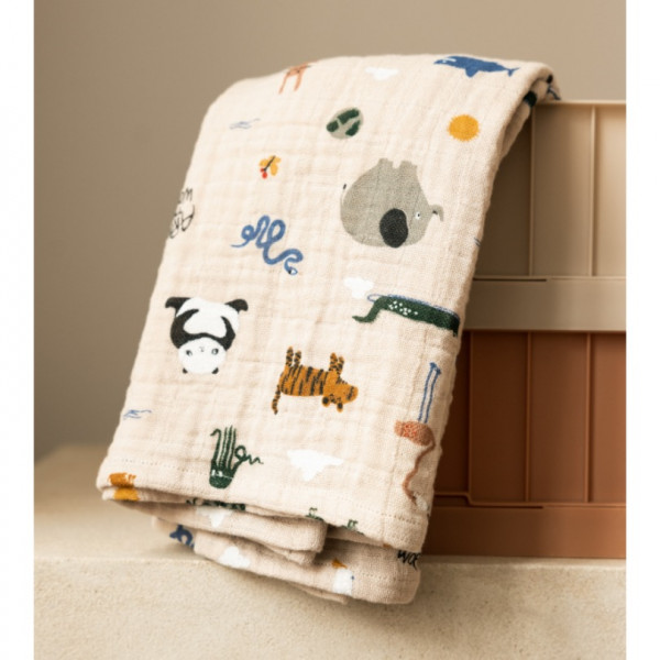 Lot de 2 langes Lewis 70 x 70 cm - Around the world