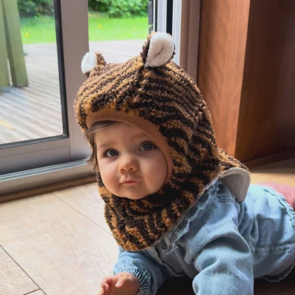 Cagoule en teddy - Tigre