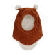 Cagoule polaire en velours - Paprika