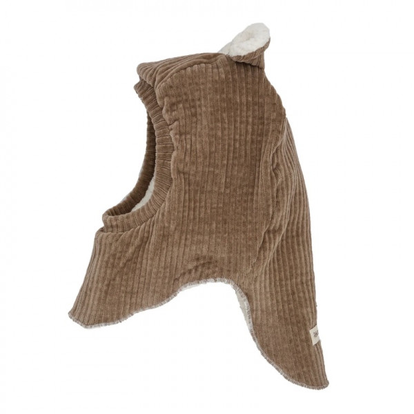 Cagoule polaire en velours - Taupe