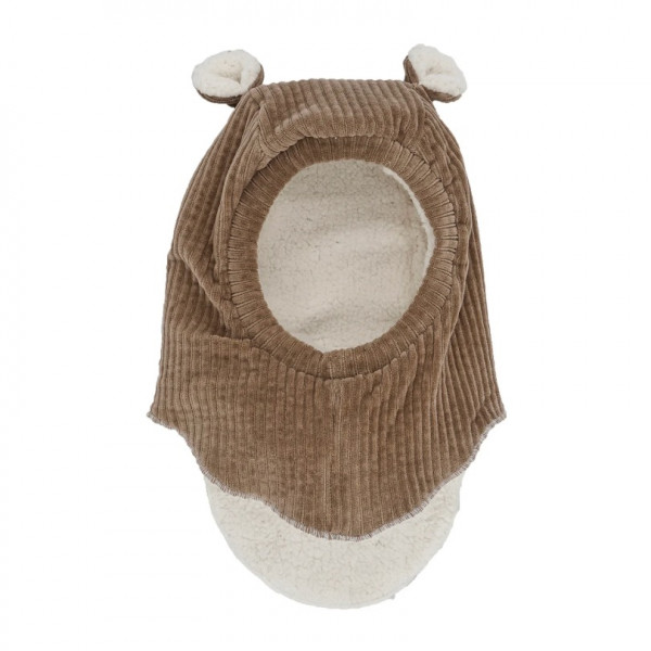 Cagoule polaire en velours - Taupe