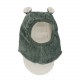 Cagoule polaire en velours - Vert kaki