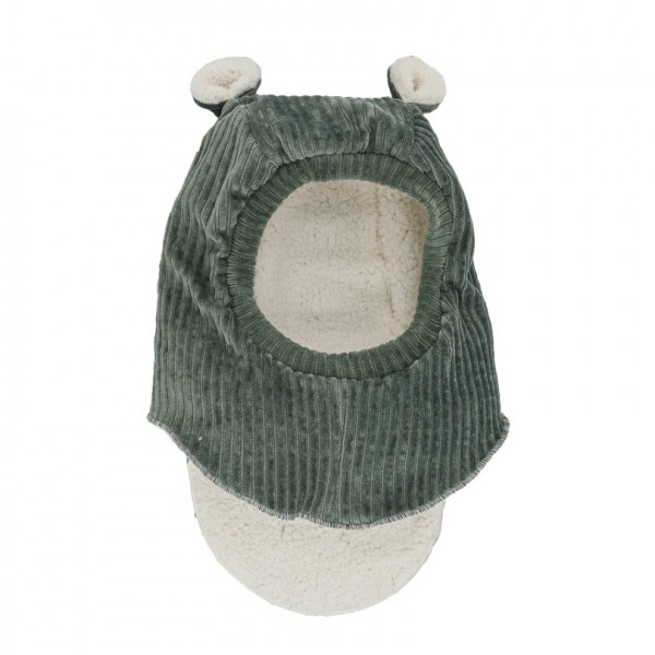 Cagoule polaire en velours - Vert kaki
