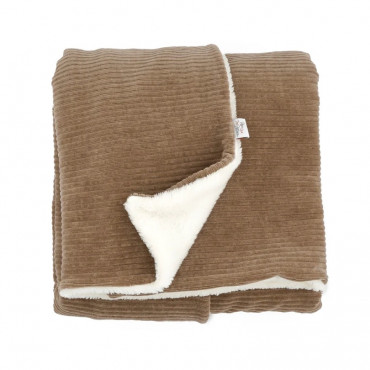 Couverture bébé en velours - Taupe