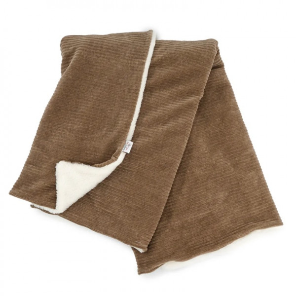 Couverture bébé en velours - Taupe