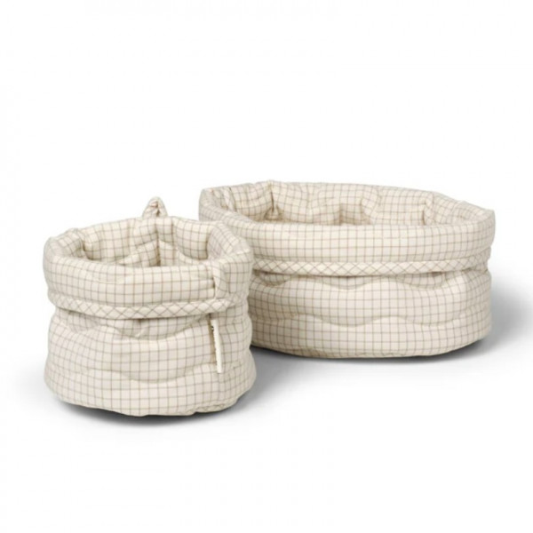 Set de 2 paniers de rangement Kiki - Mini check