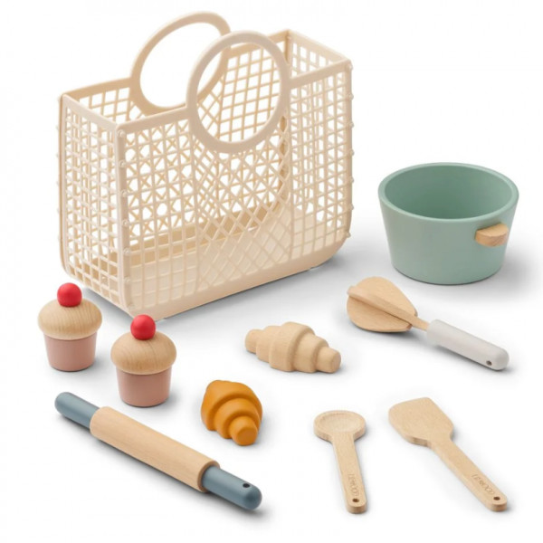 Panier de pâtisserie en bois Lisbeth - Sandy multi mix