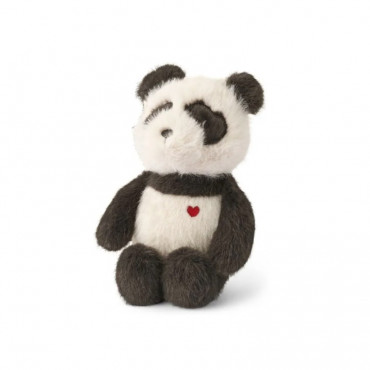 Hochet peluche Dania - Panda sandy dark grey