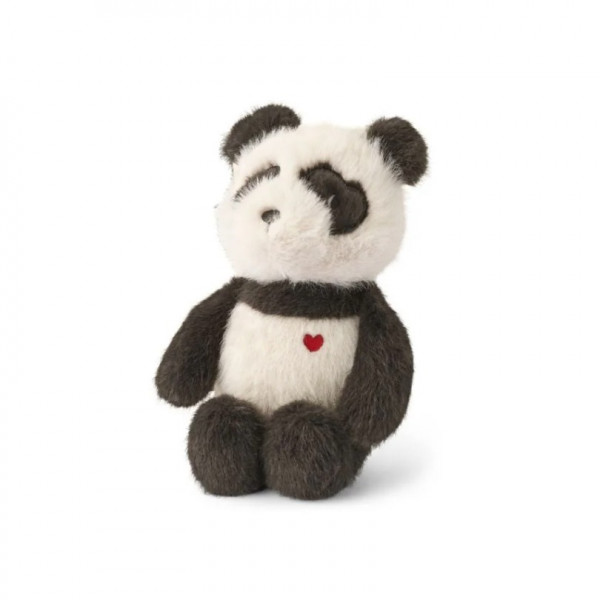 Hochet peluche Dania - Panda sandy dark grey