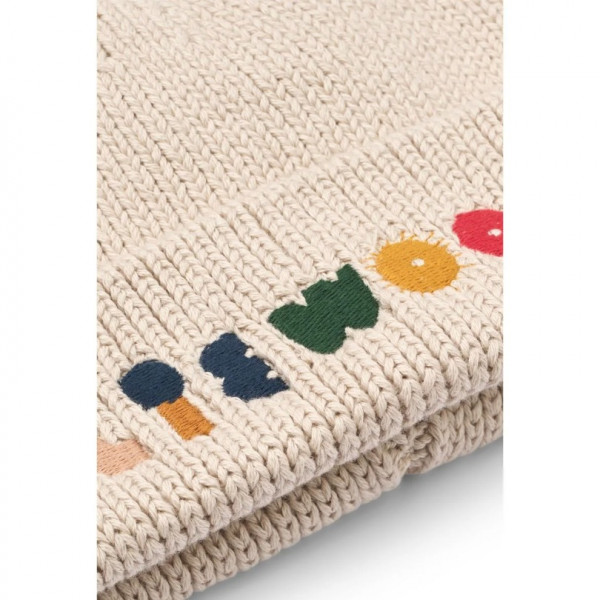 Bonnet en coton côtelé Ezra - Sandy Logo