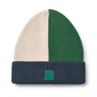 Bonnet en coton côtelé Ezra - Classy navy multi mix
