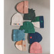 Bonnet en coton côtelé Ezra - Classy navy multi mix