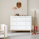 Commode 3 tiroirs Wood - Blanc et chêne